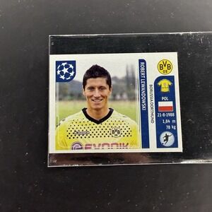Robert Lewandowski 2011-12 Panini UEFA Champions League Sticker #412 Dortmund